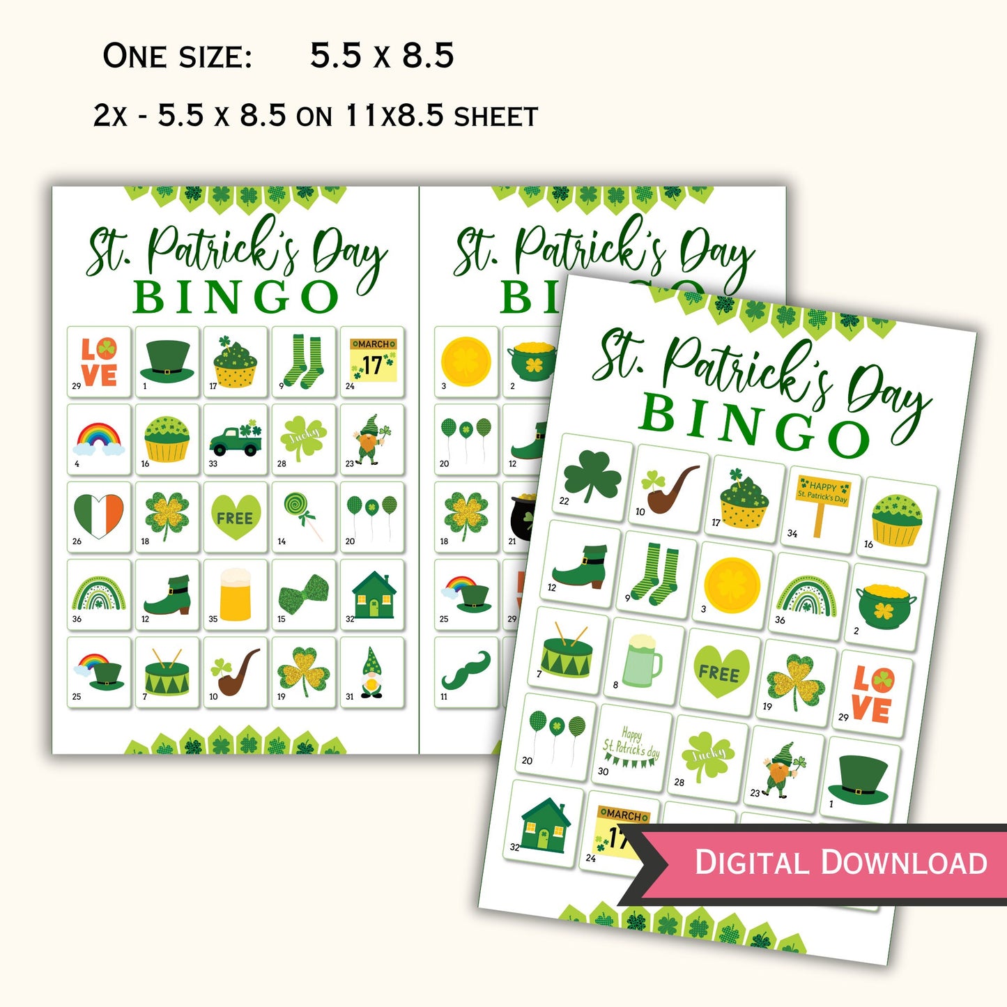 St Patrick's Day Bingo Game