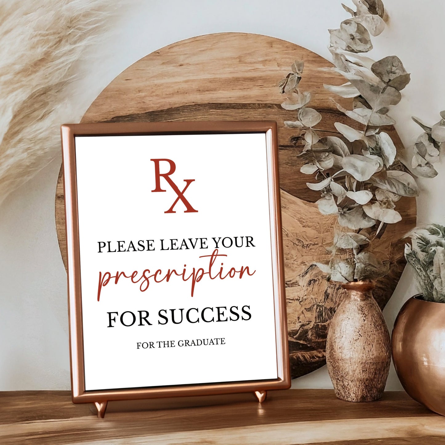 Leave Your Prescription for Success Sign and Advice Card