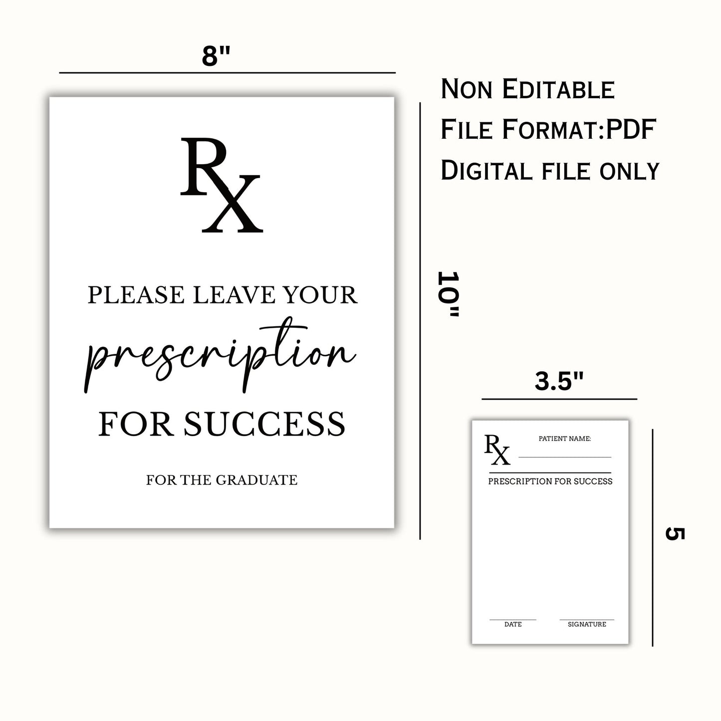 Please Leave Your Prescription for Success Sign