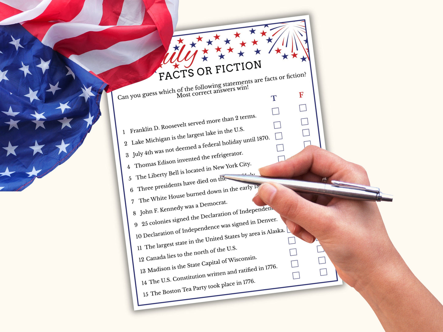 Fact or Fiction - 4th of July Game