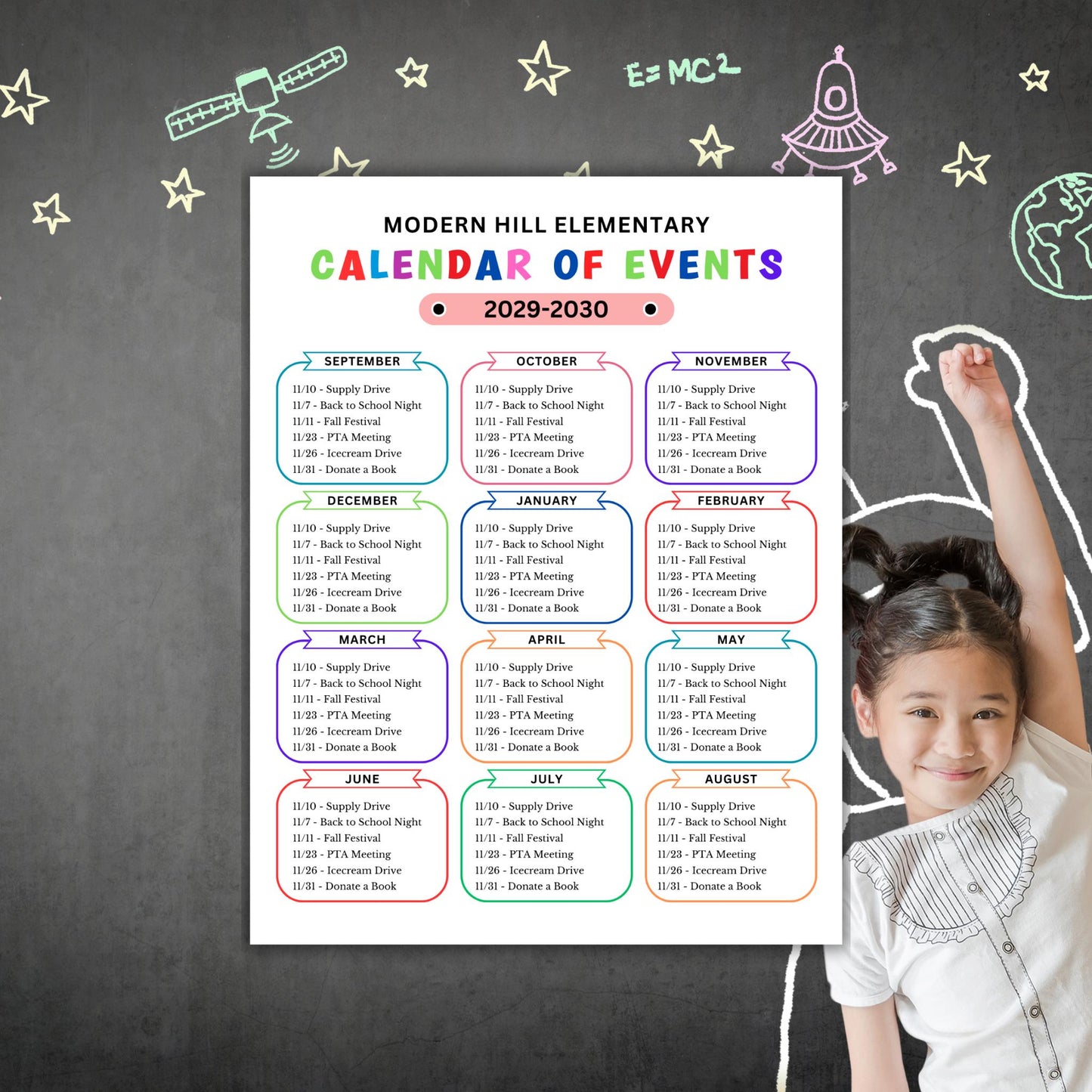 PTA Calendar of Events Flyer