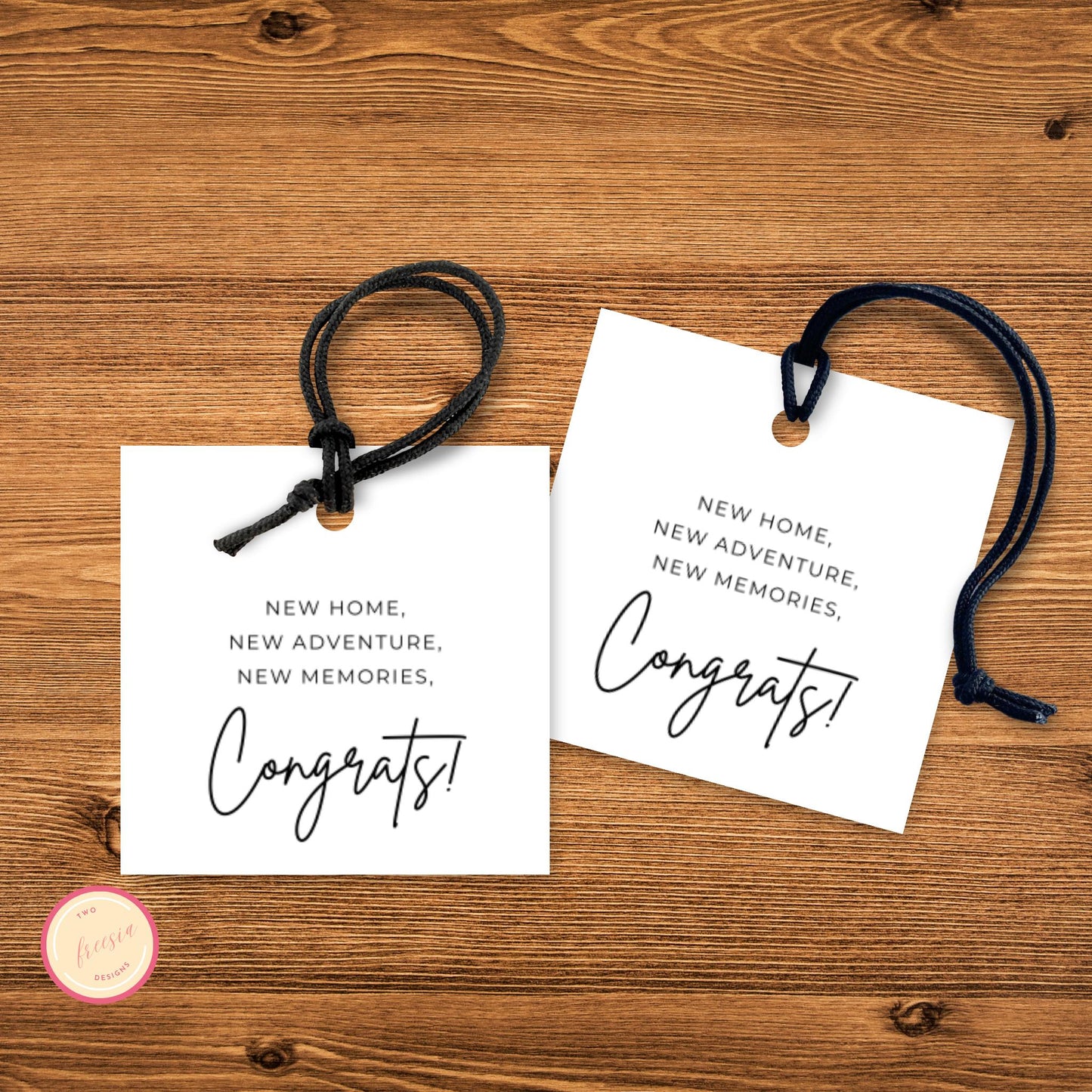 New Home, New Adventures, New Memories - 3x3 Housewarming Tag