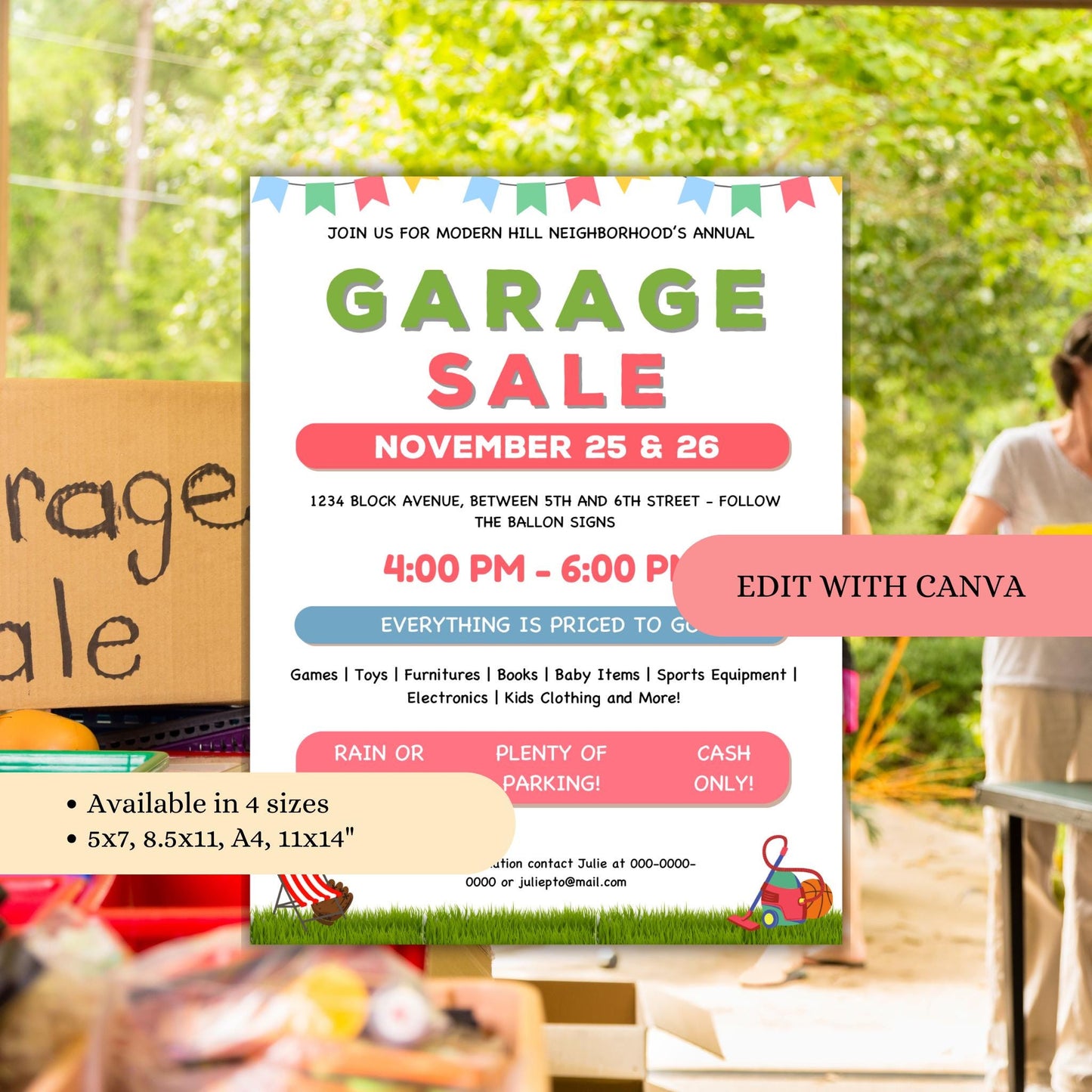 Neighborhood Garage Sale Flyer Template