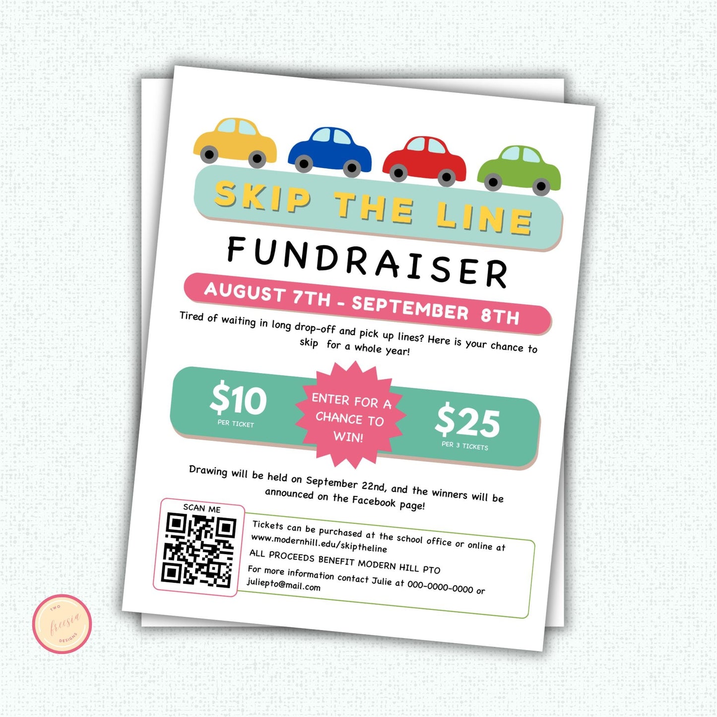 Skip the Line Fundraiser Flyer Template