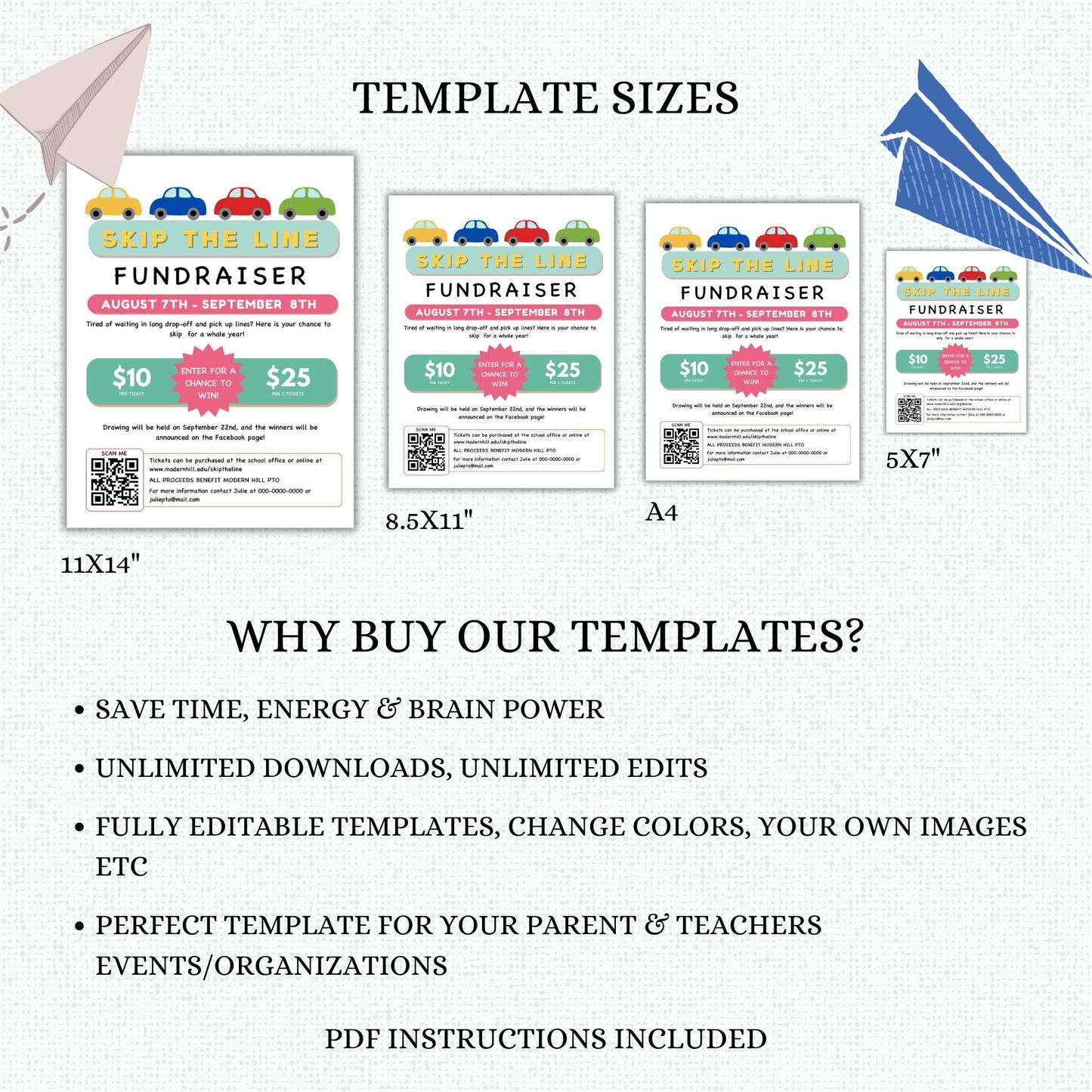 Skip the Line Fundraiser Flyer Template