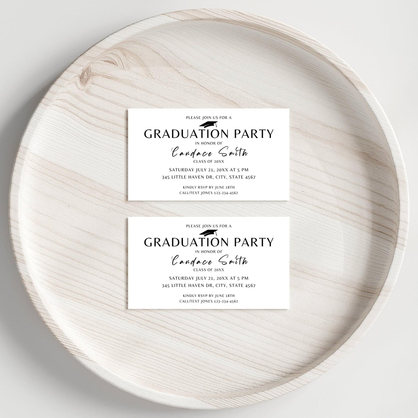 Graduation Party Invitation Insert Card