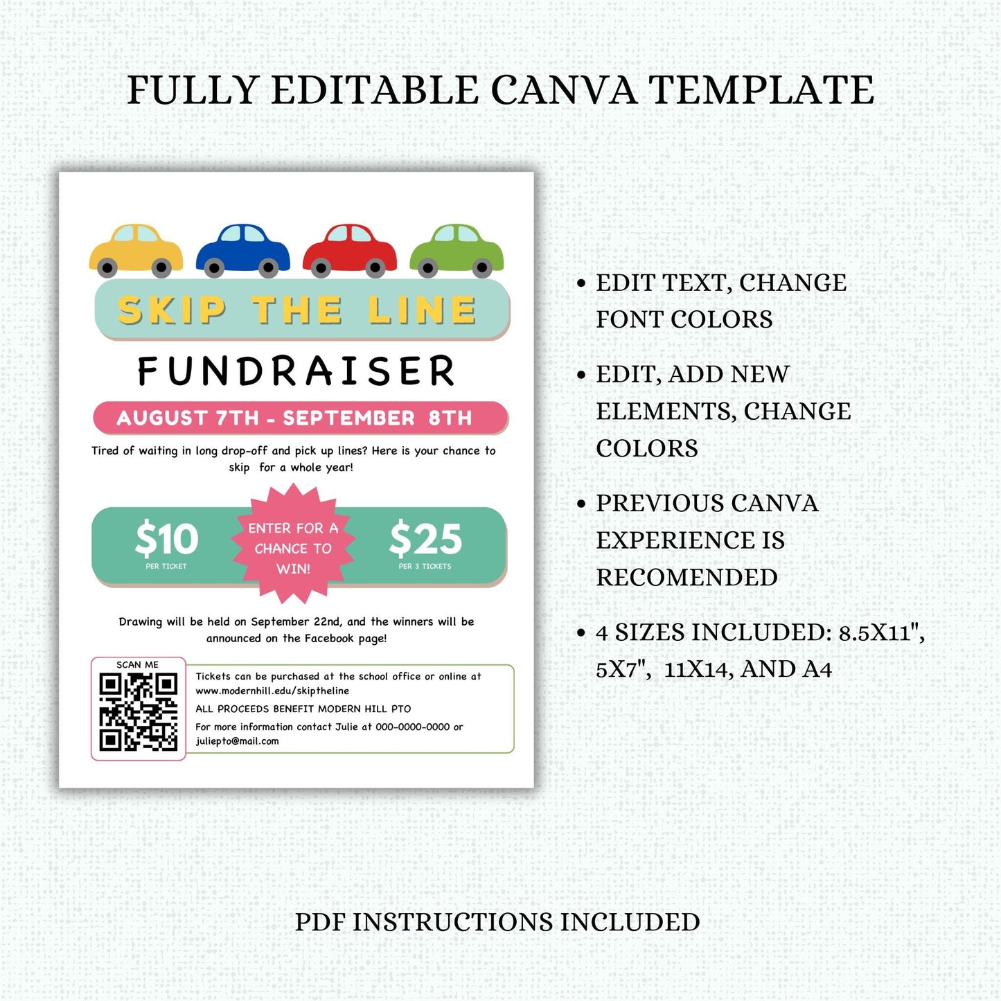 Skip the Line Fundraiser Flyer Template