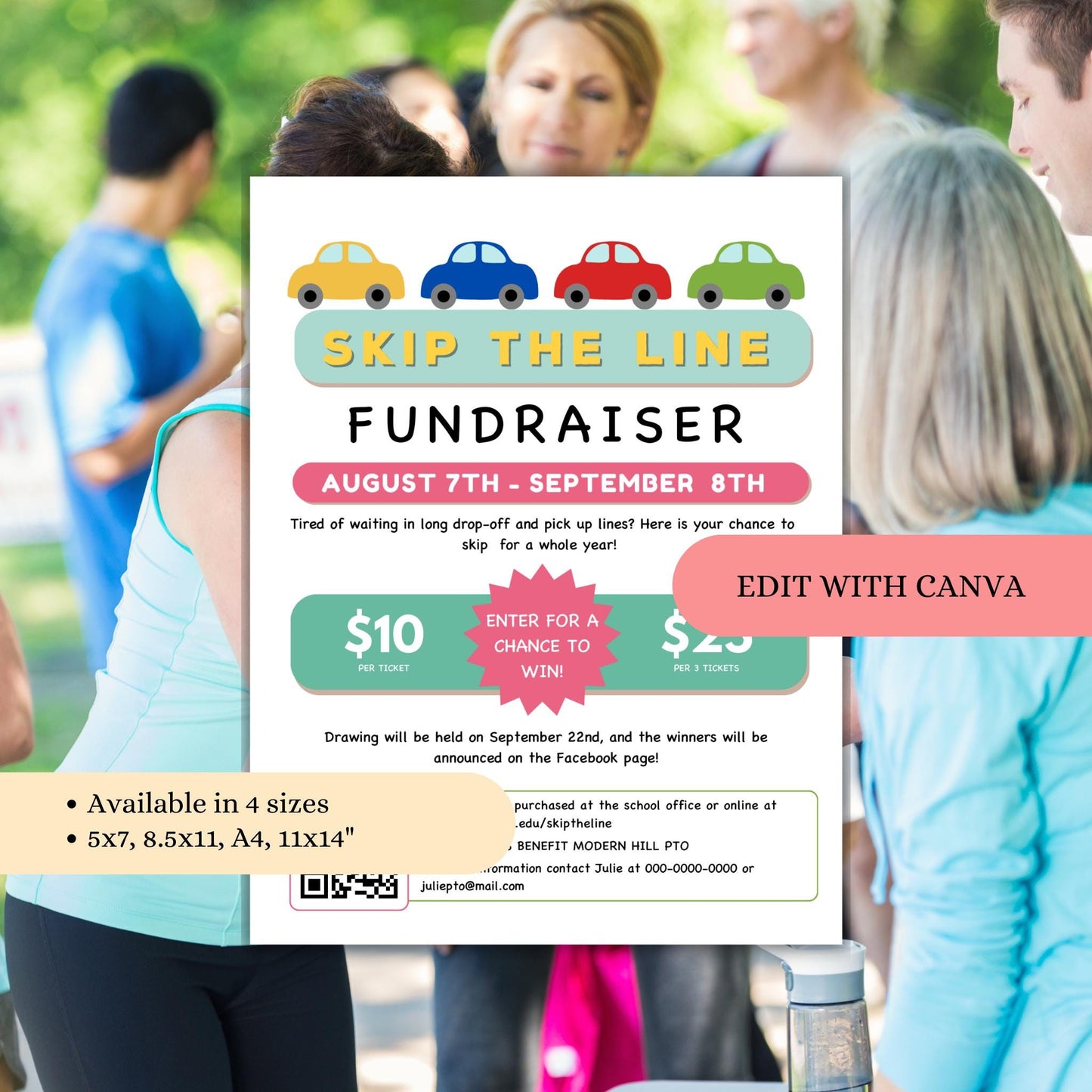 Skip the Line Fundraiser Flyer Template