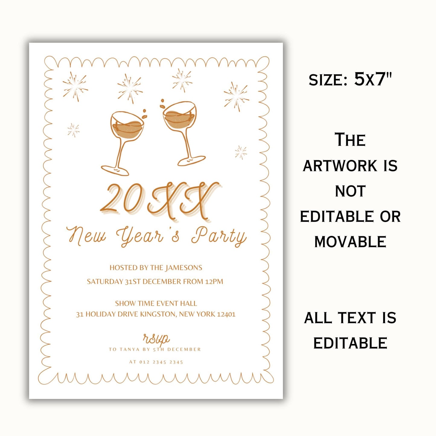 Gold New Years Eve Invitation | 2026