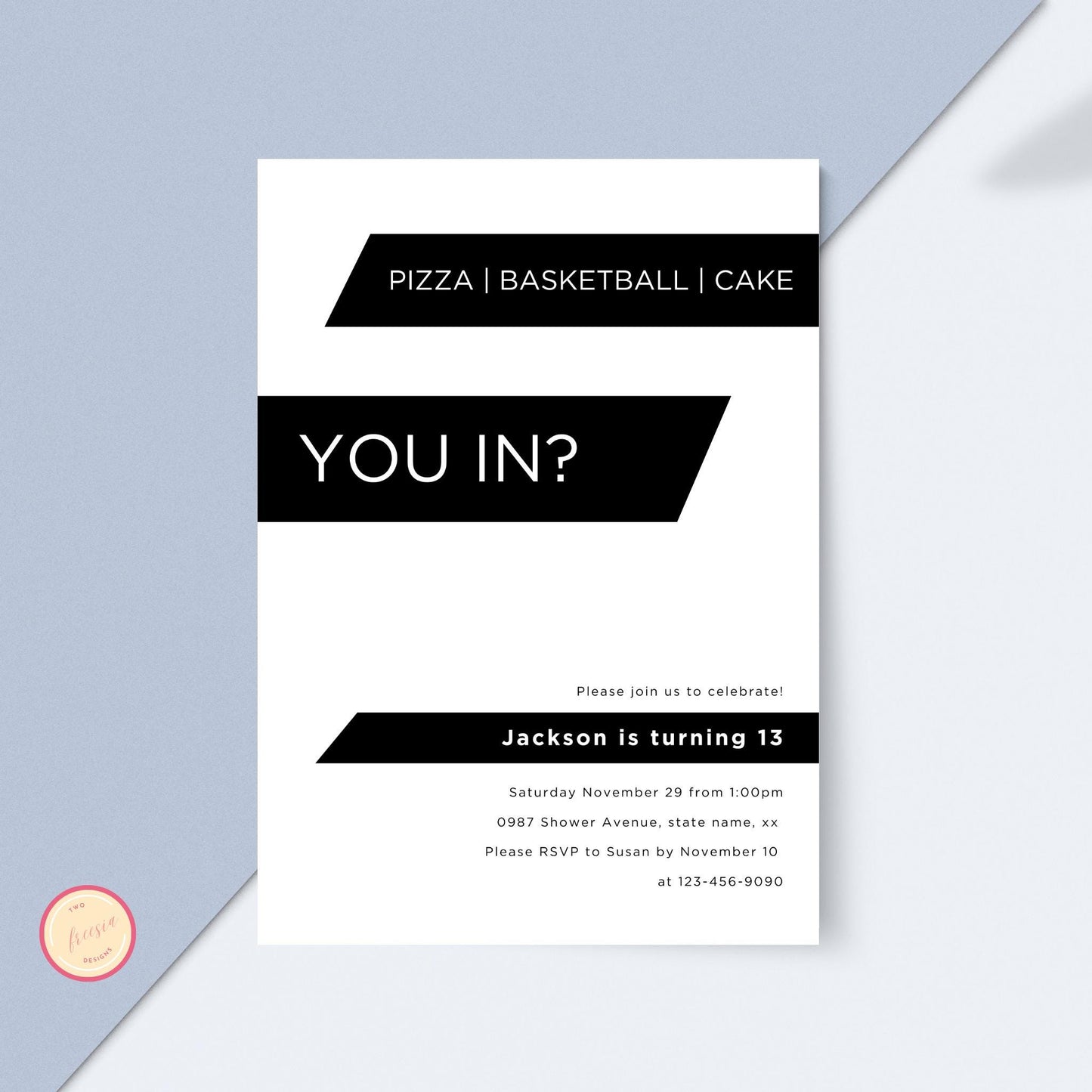 You in? Birthday Invitation | Preteen and Teen Boy Birthday Invite