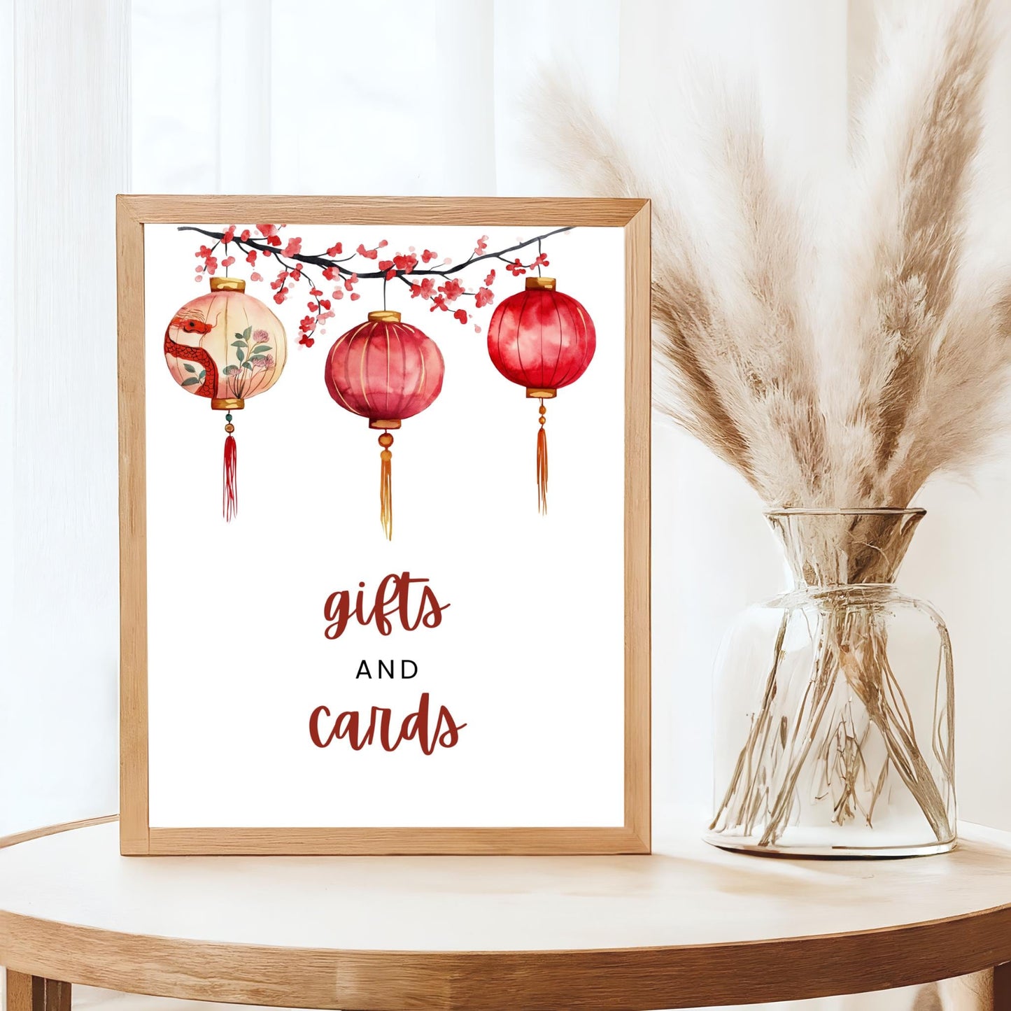 Chinese New Year Party Table Sign