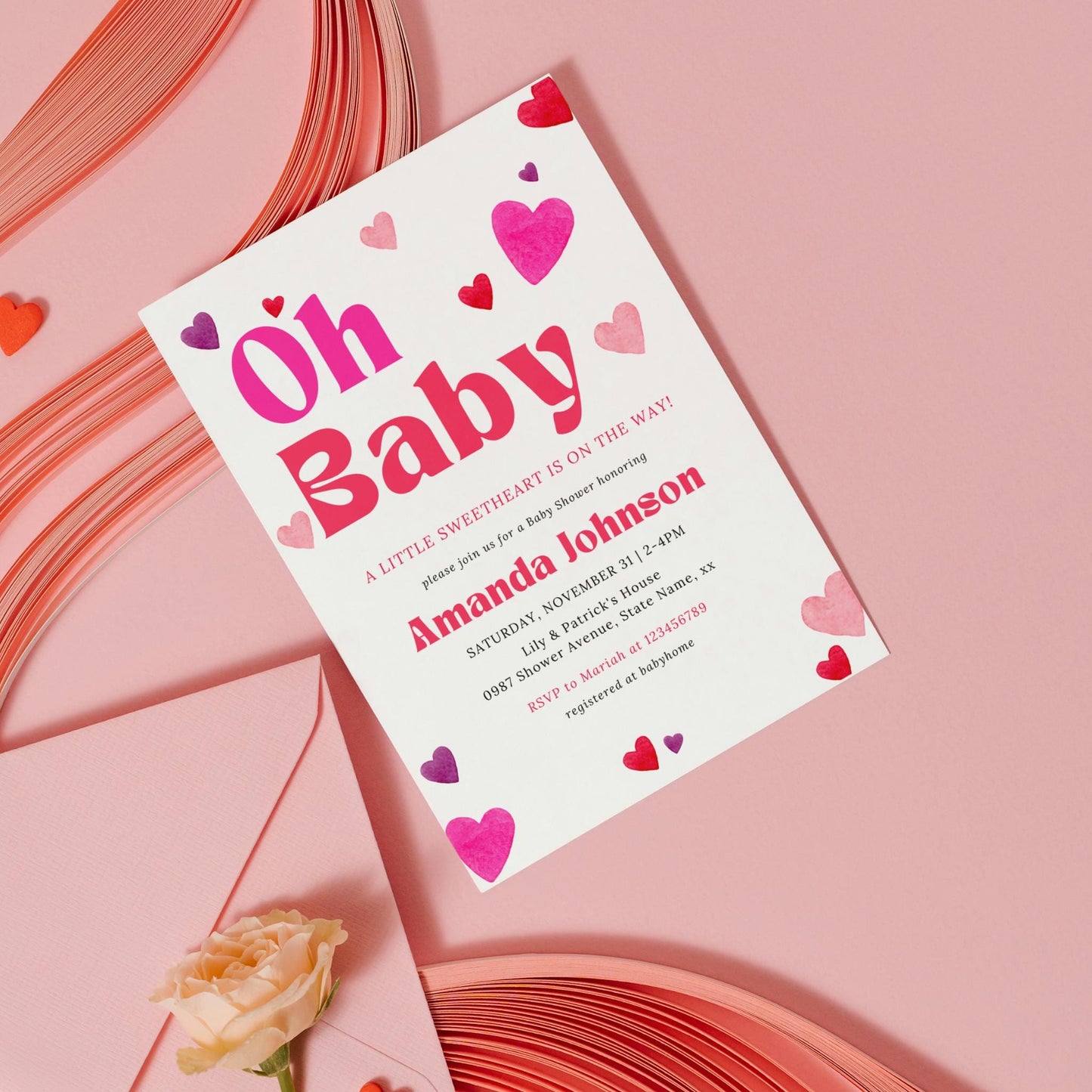 Valentine's Day Baby Shower Invitation