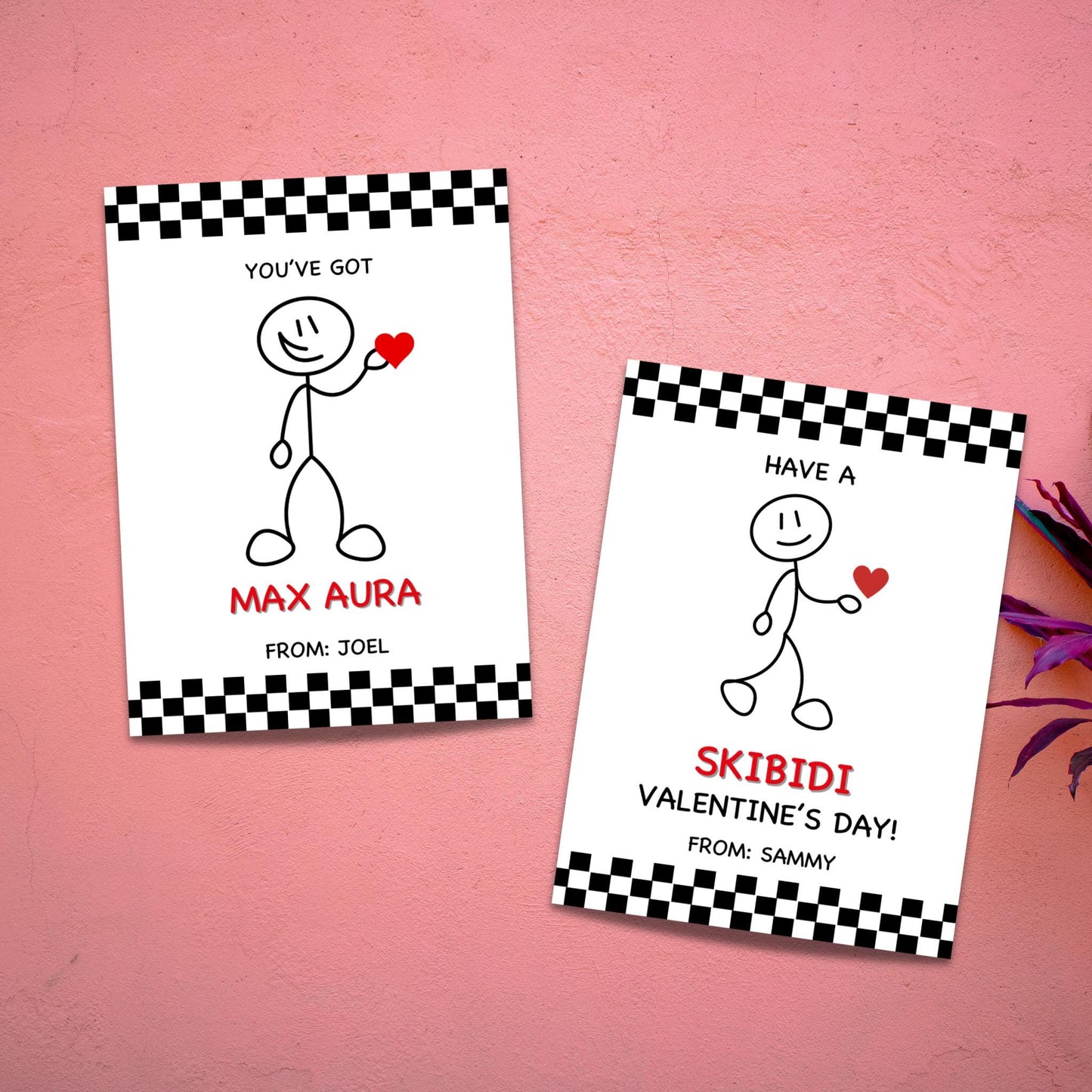 Editable Gen Z Slang Valentine Cards