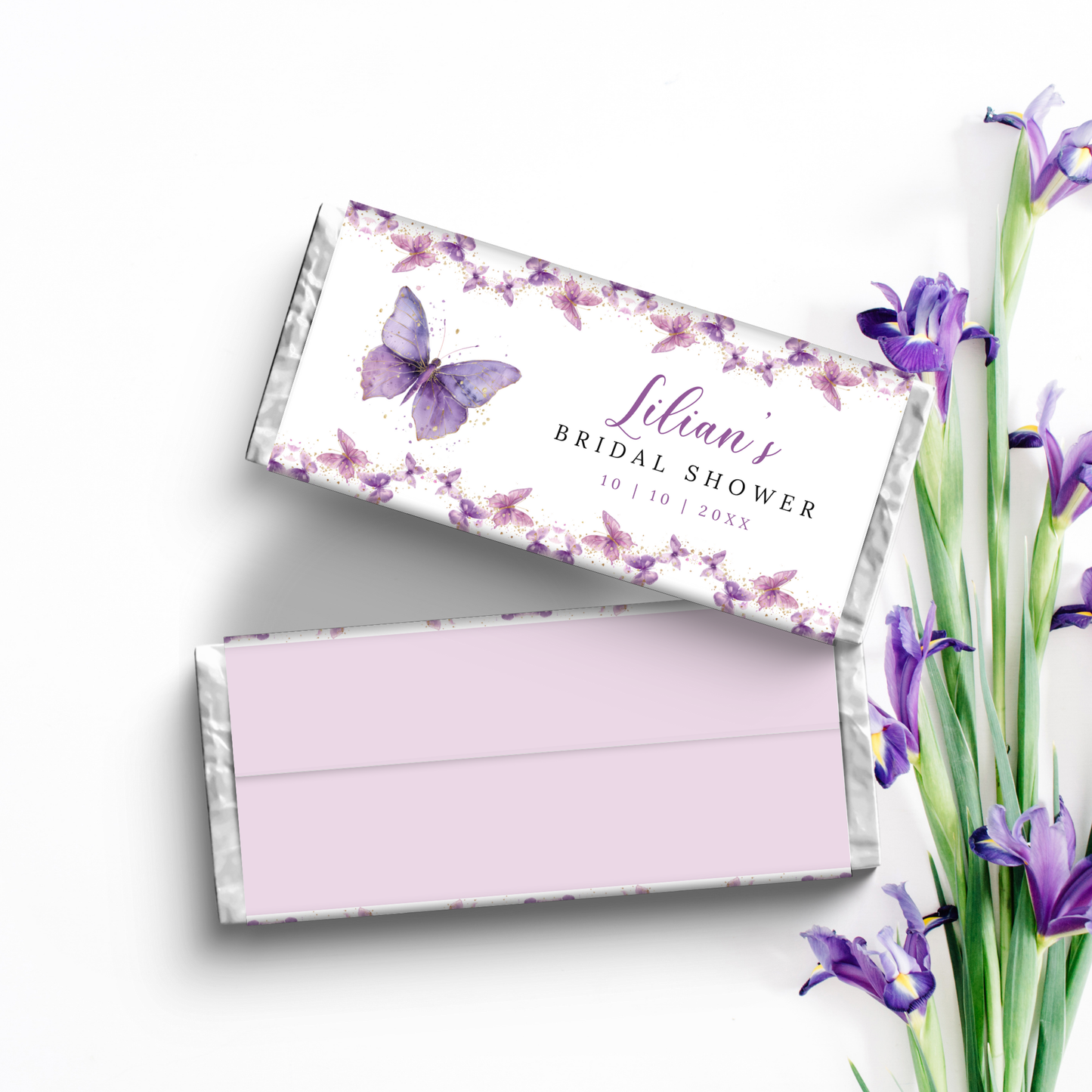 Butterfly Bridal Shower Choc wrapper
