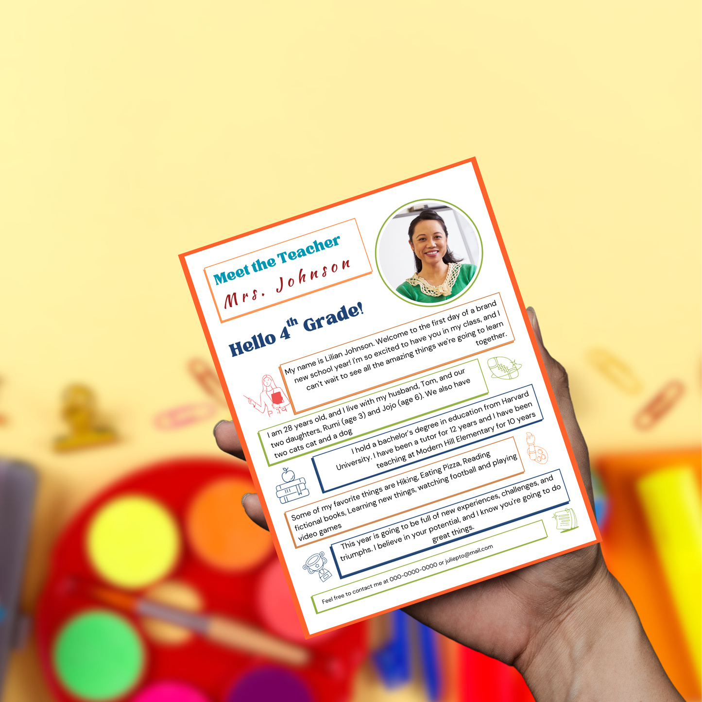 Meet the Teacher Template - Boho