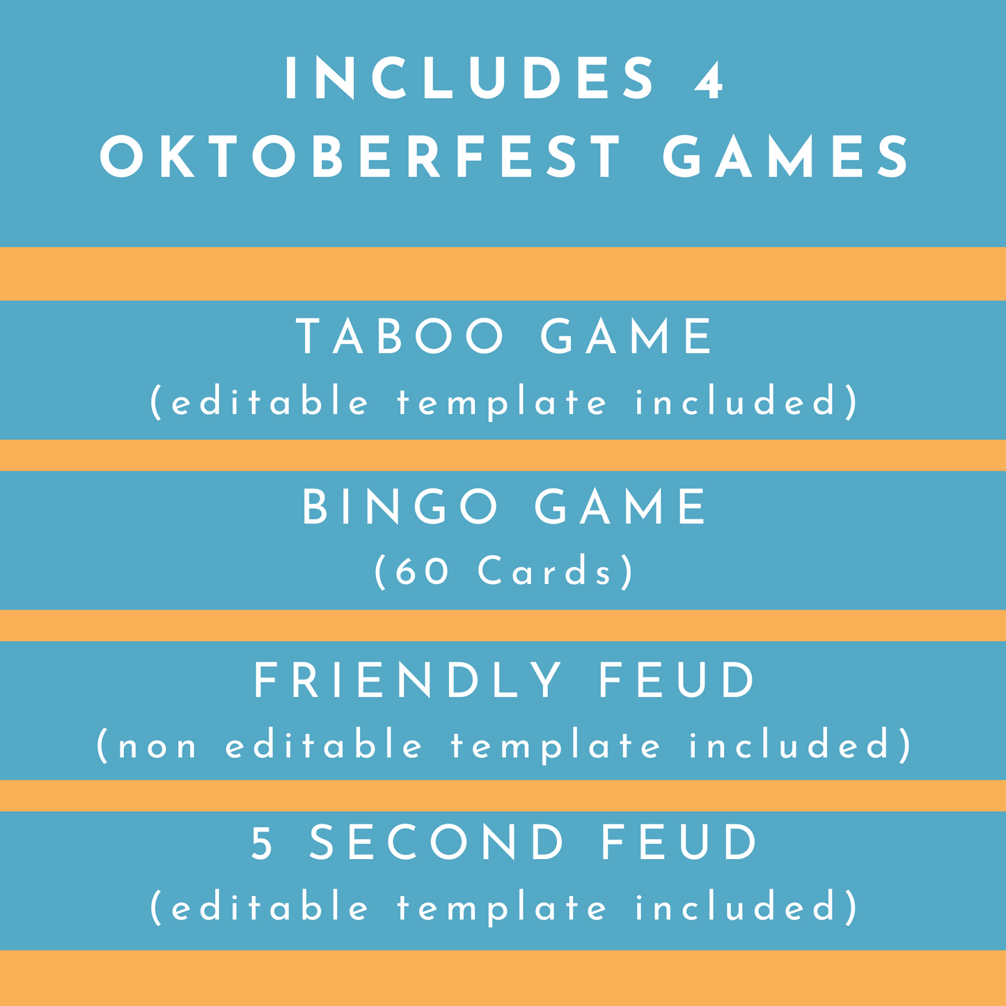 Oktoberfest Party Game Bundle