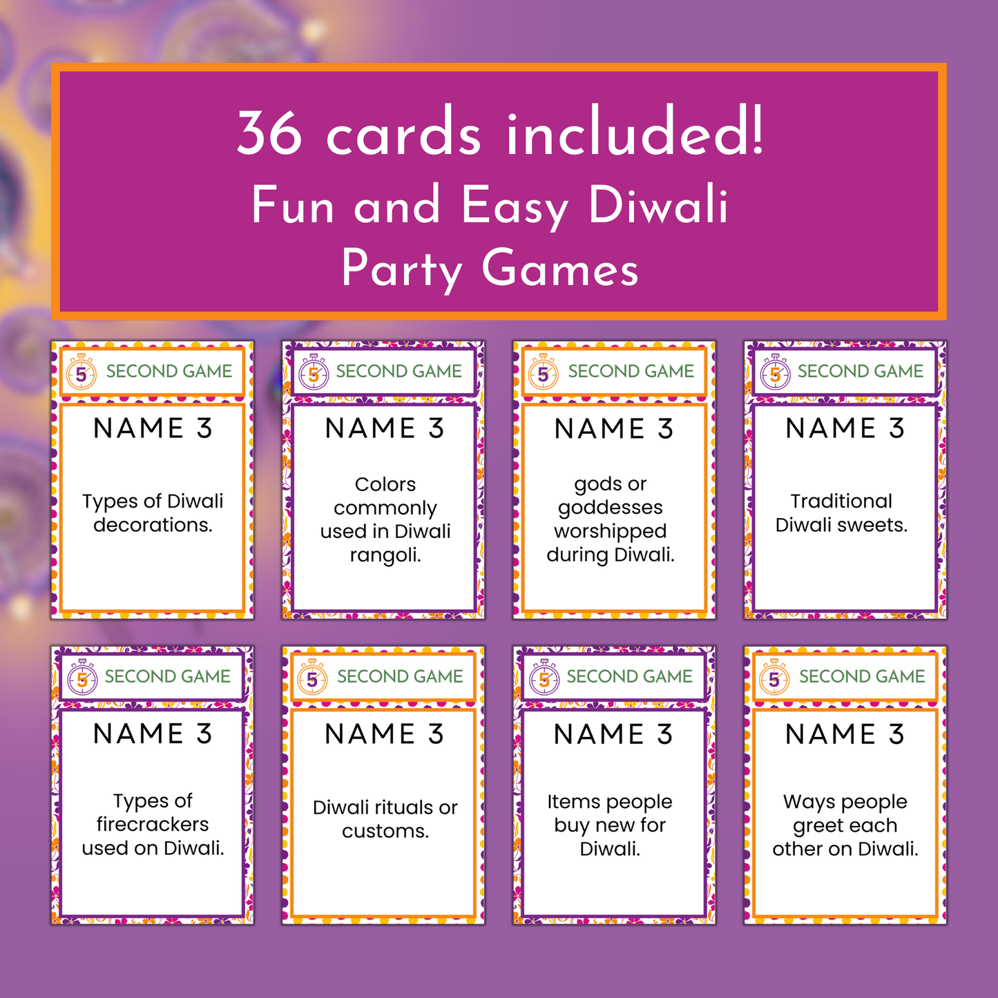 Diwali 5 Second Game