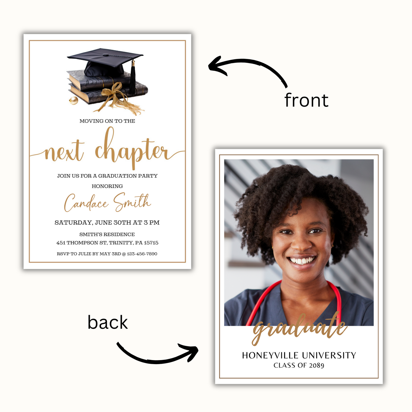 Graduation Invitation Template - Next Chapter