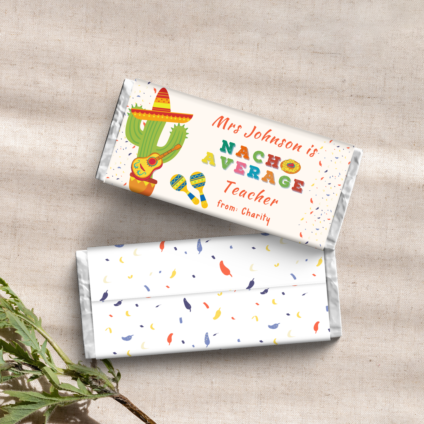 Nacho Average Teacher Appreciation Chocolate Wrapper