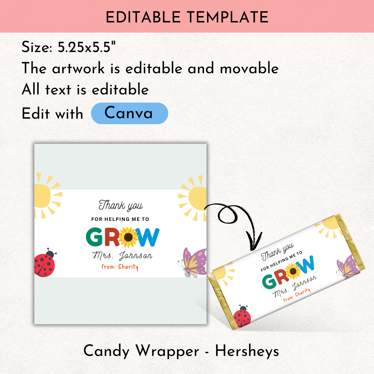 Teacher Appreciation Chocolate Wrapper