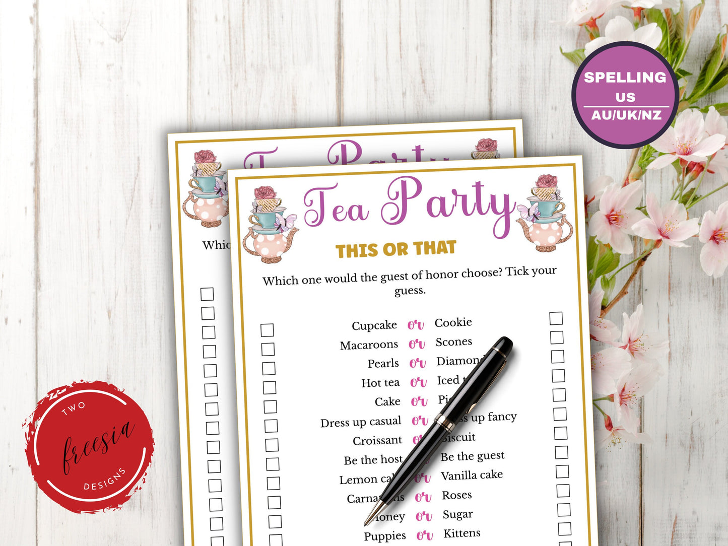 Tea Party This or That Game