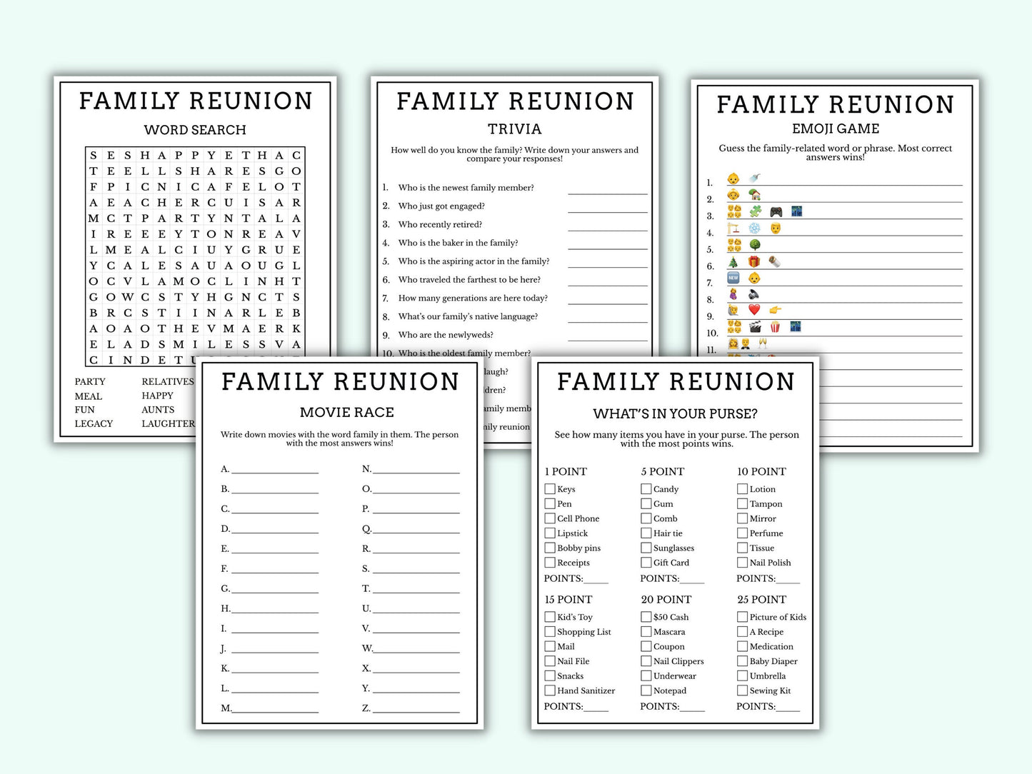 Family Reunion Game Bundle - 20 Games