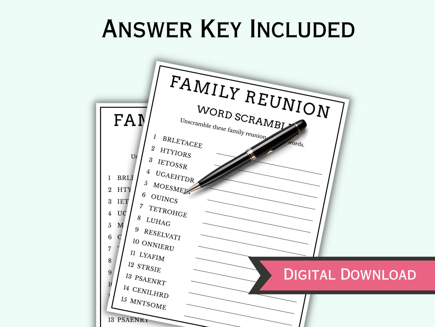 Family Reunion Games - 10 Games