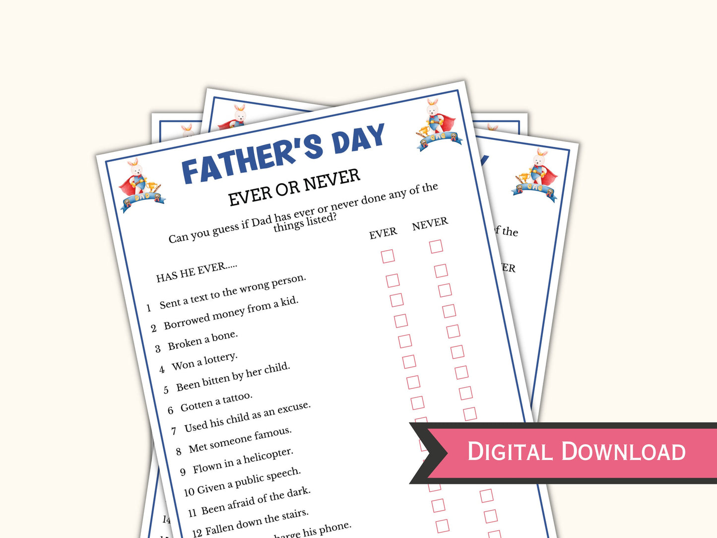 Ever or Never - Father's Day Game