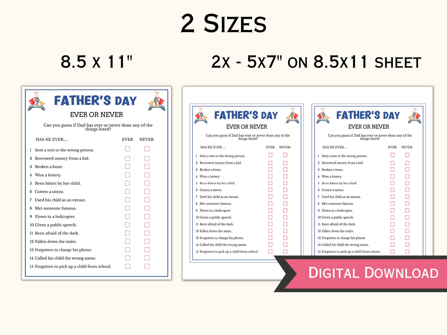 Ever or Never - Father's Day Game