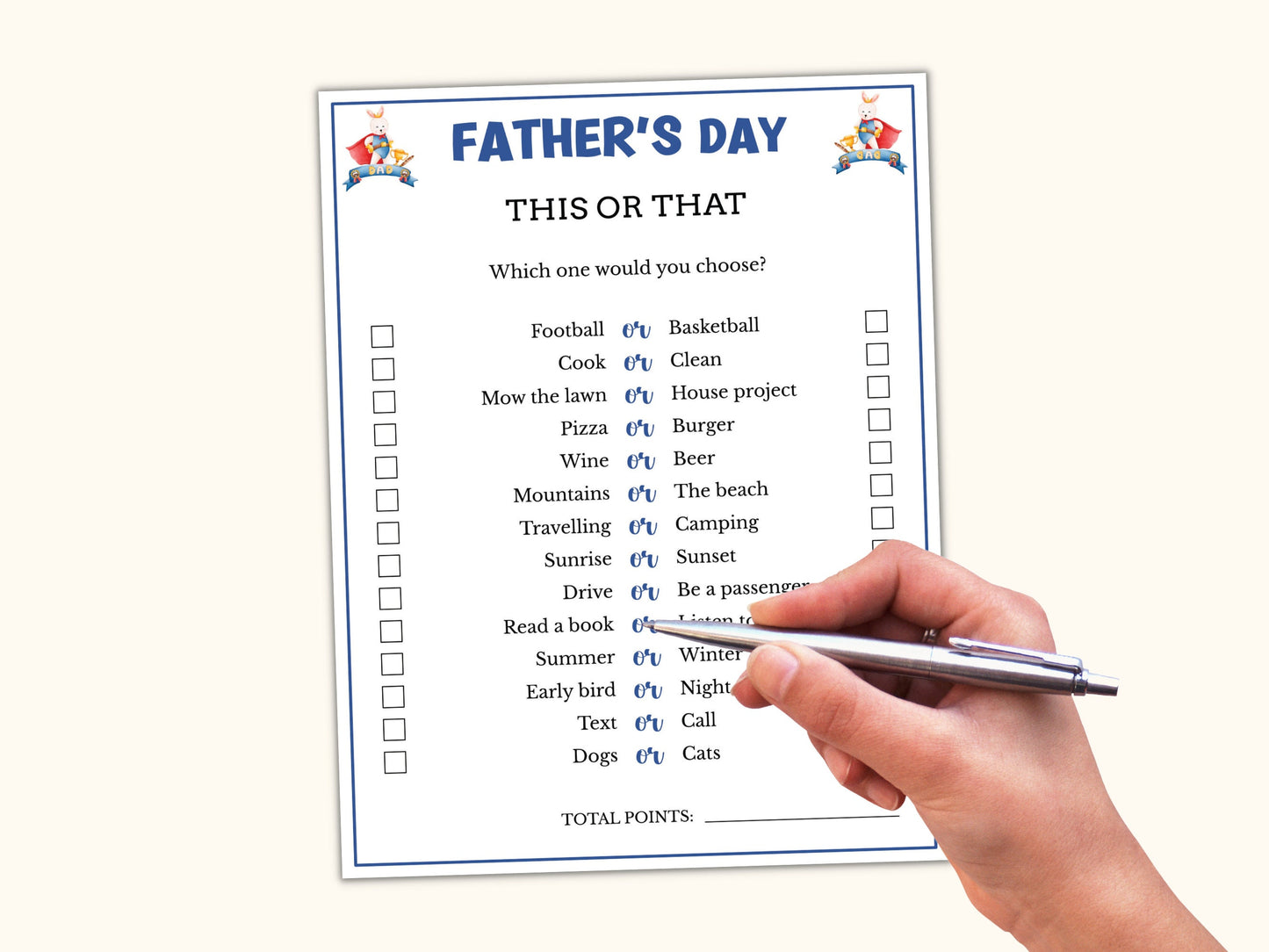 Father's Day This or That Game