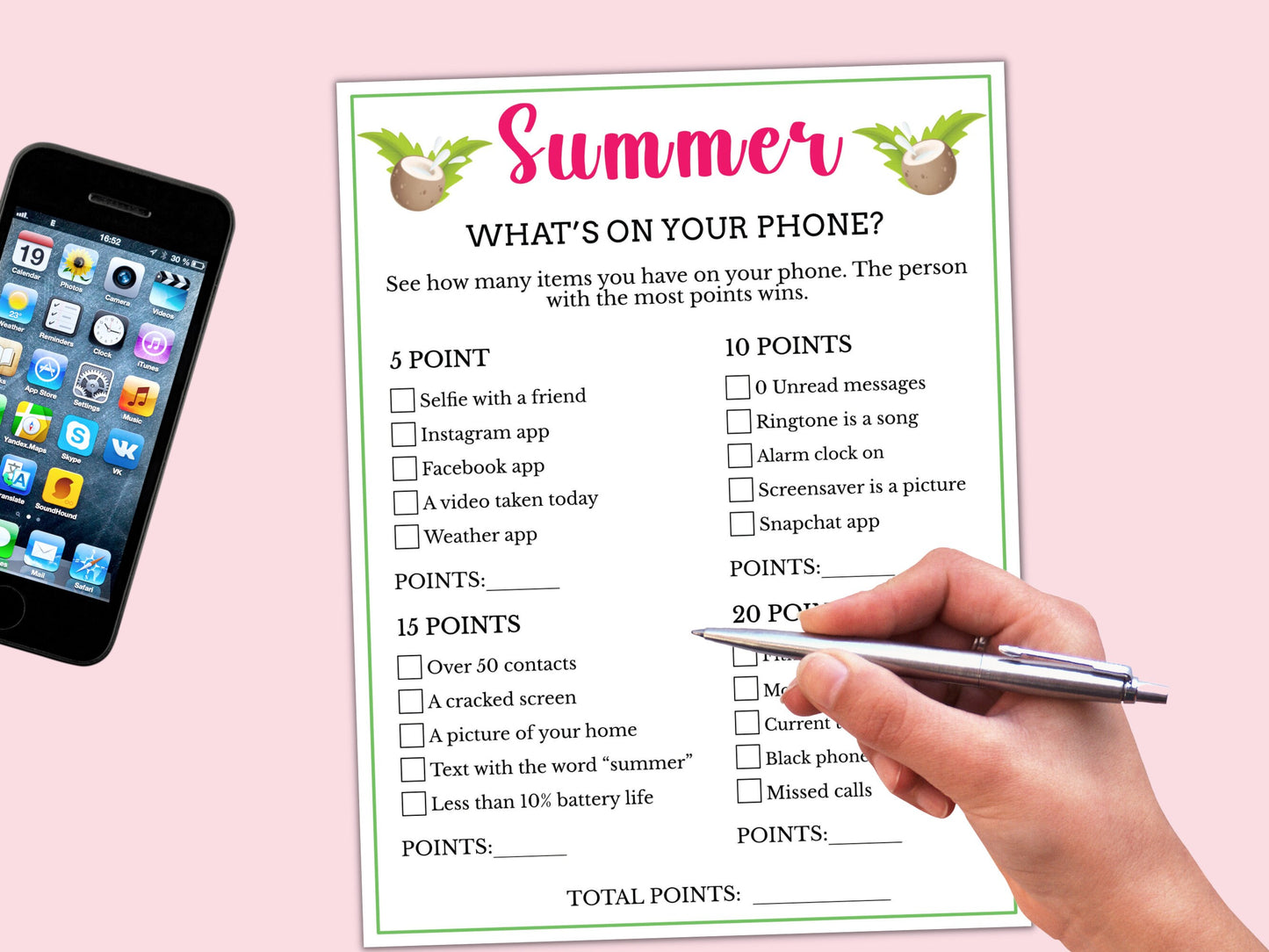 Summer What's on Your Phone game
