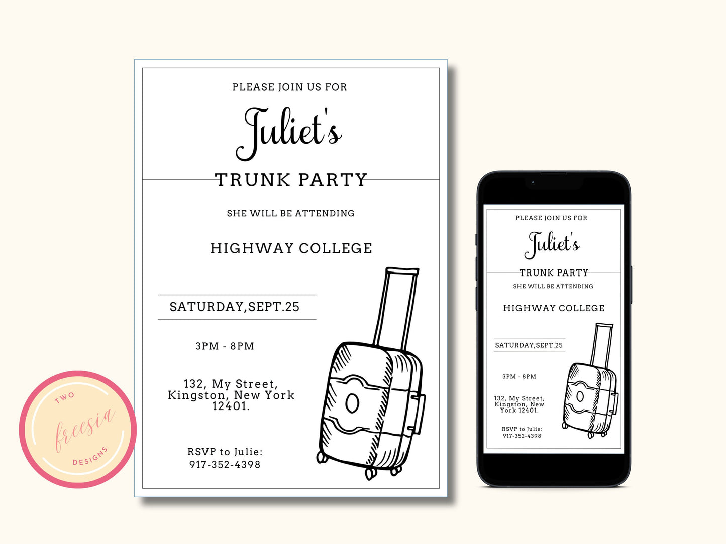 Trunk Party Invitation Template