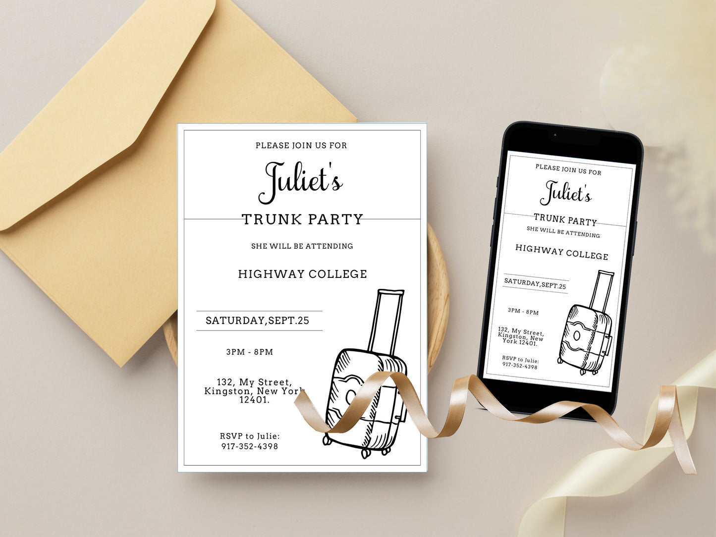 Trunk Party Invitation Template