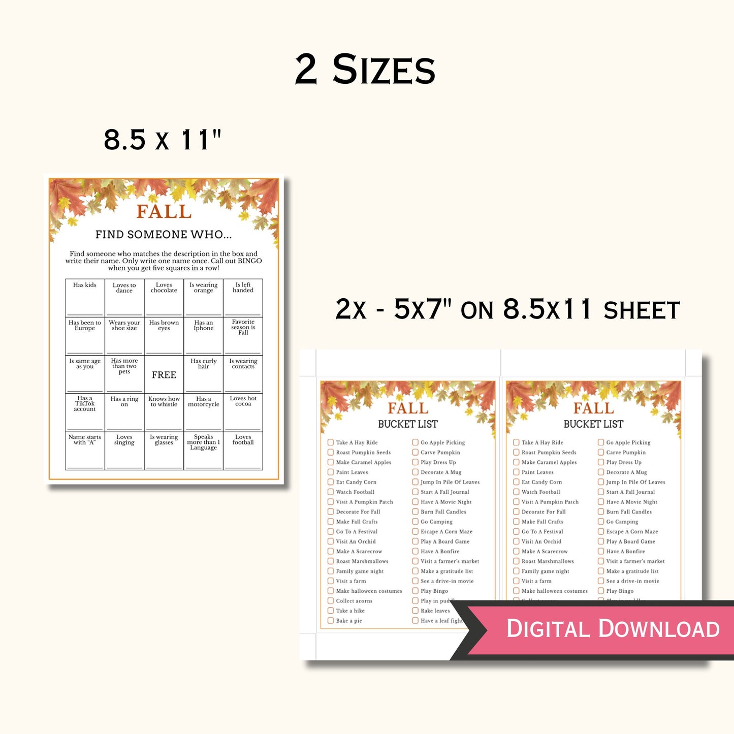 Fall Games Printable (12 Game Bundle)
