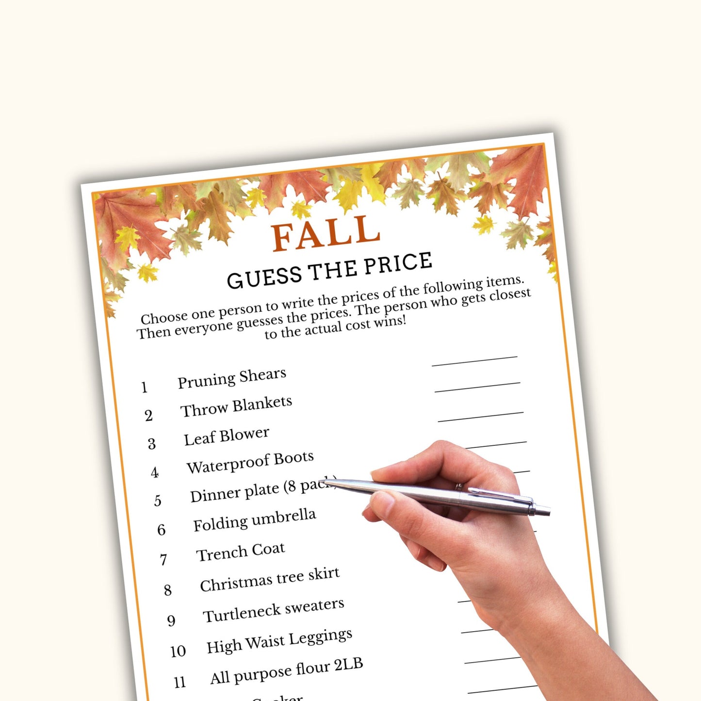 Fall Games Printable (12 Game Bundle)