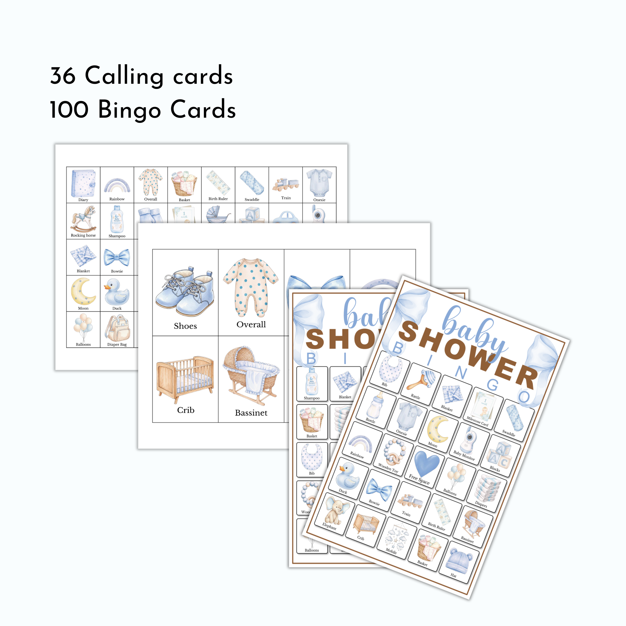 Boy Baby Shower Bingo