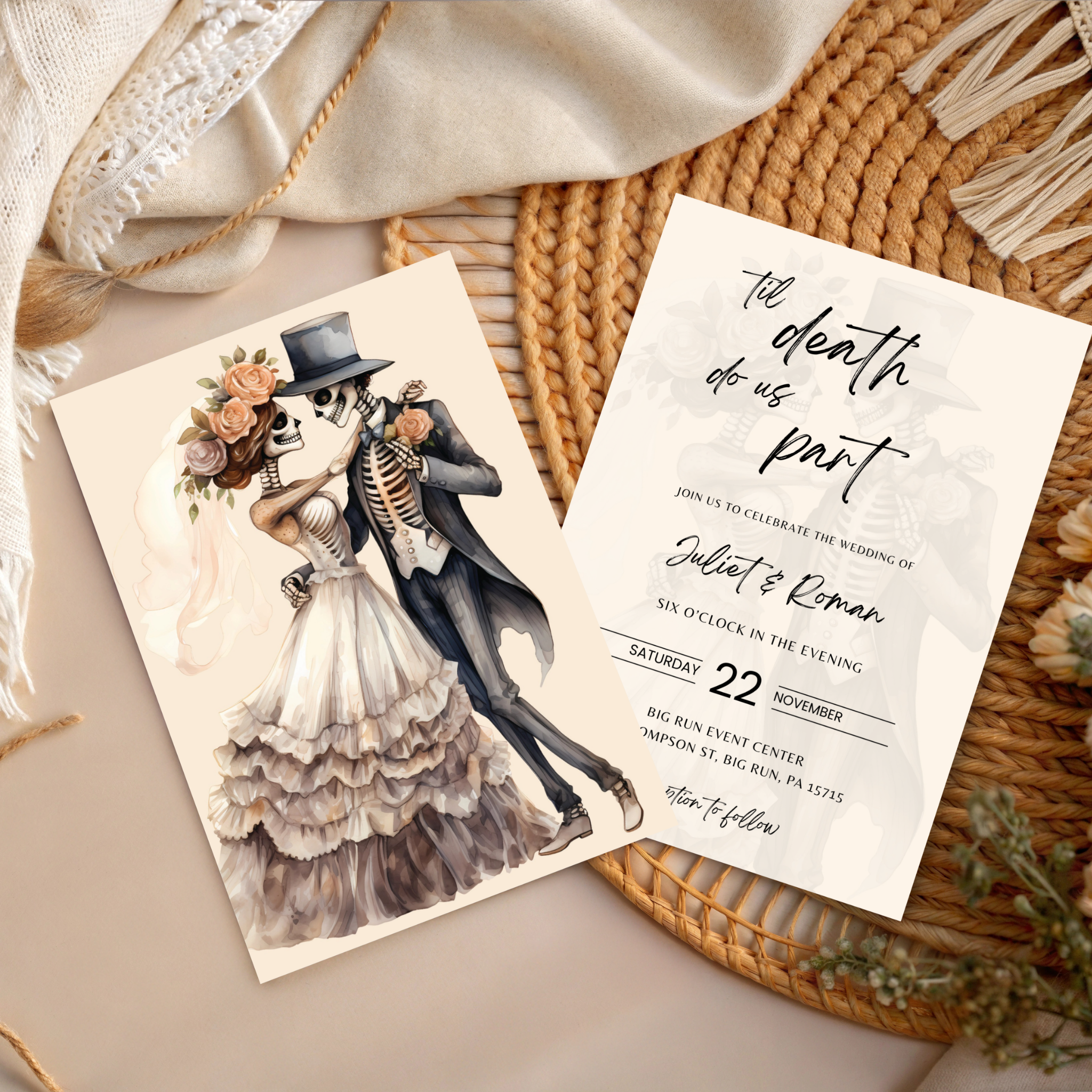 Gothic Wedding Invitation Set