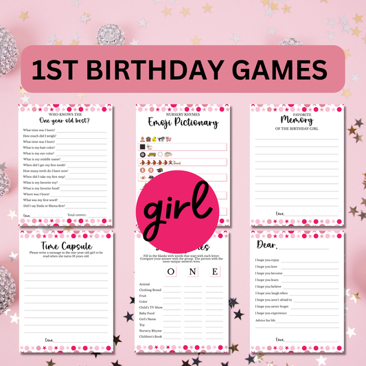 First Birthday Party Games for Girls