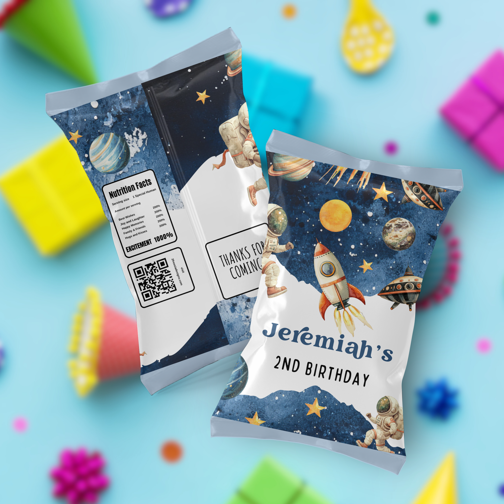 Outer Space Chip Bag Template