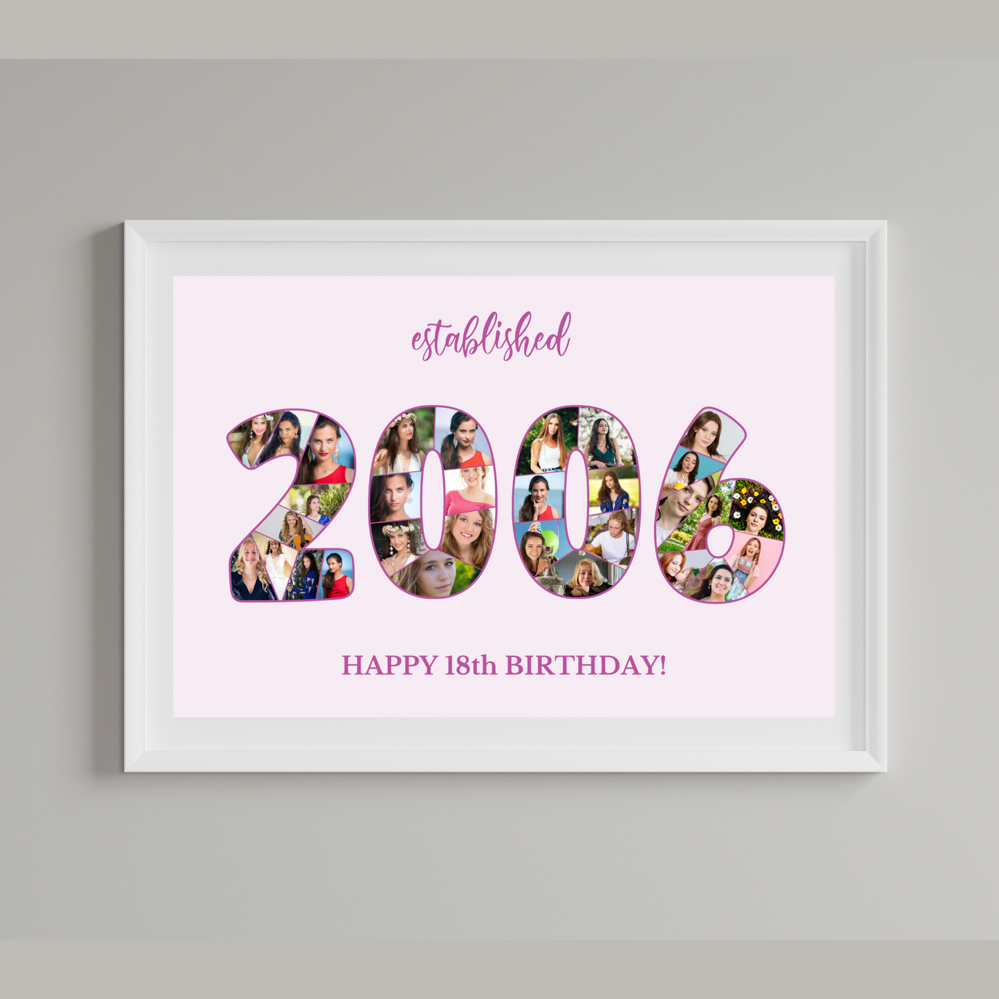 Customizable Number 2006 Photo Collage - for Birthdays and Anniversaries