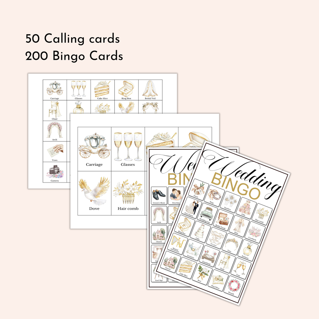 Wedding Bingo | 200 Cards