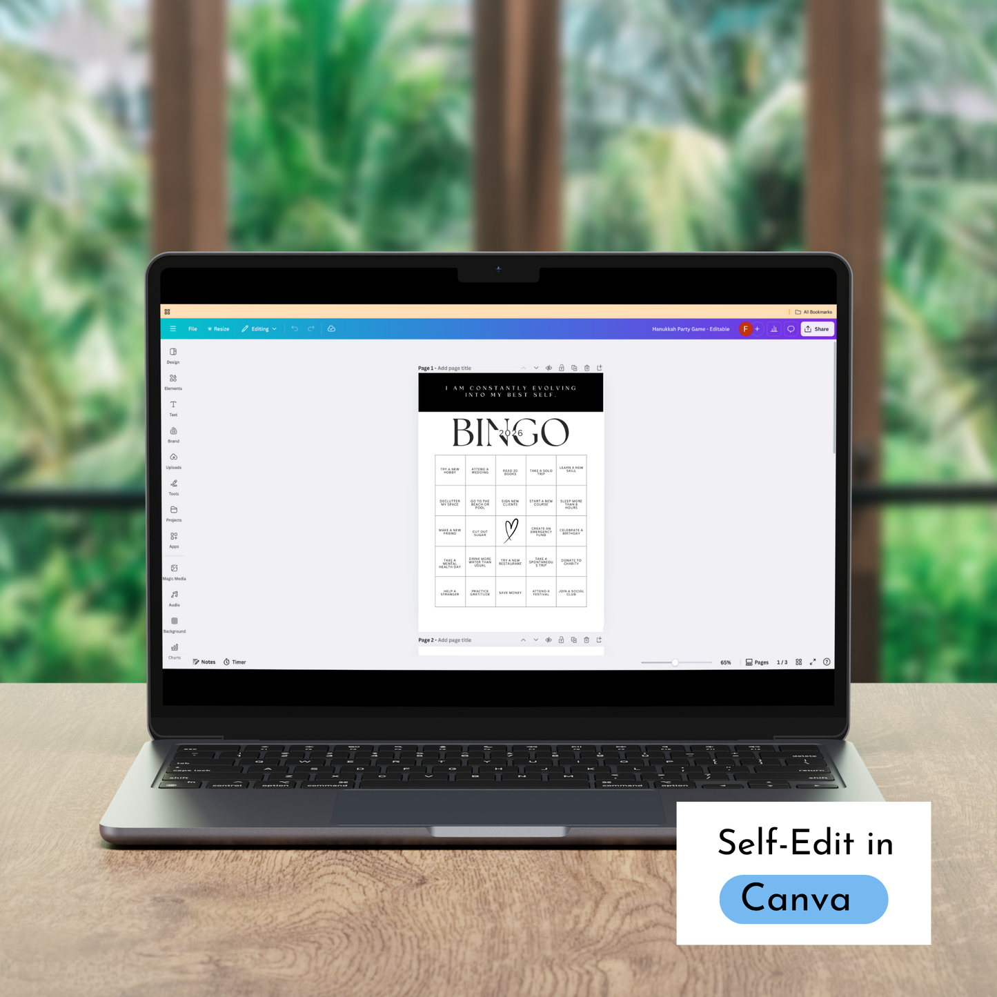 2026 Vision Board Bingo