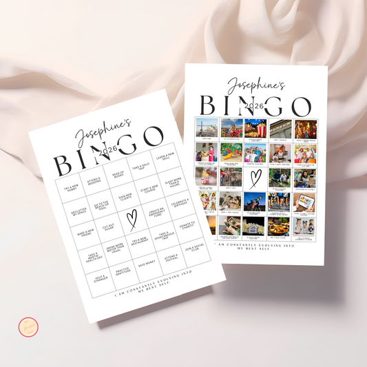 2026 Vision Board Bingo with Photos