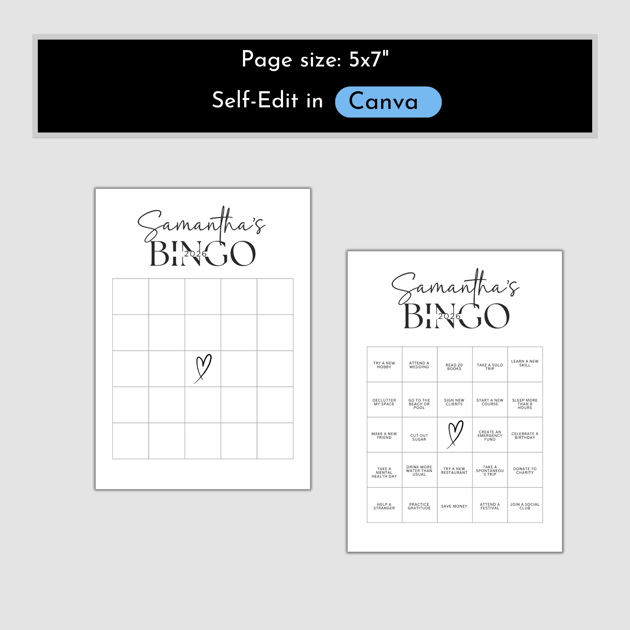 2026 New Year Bingo