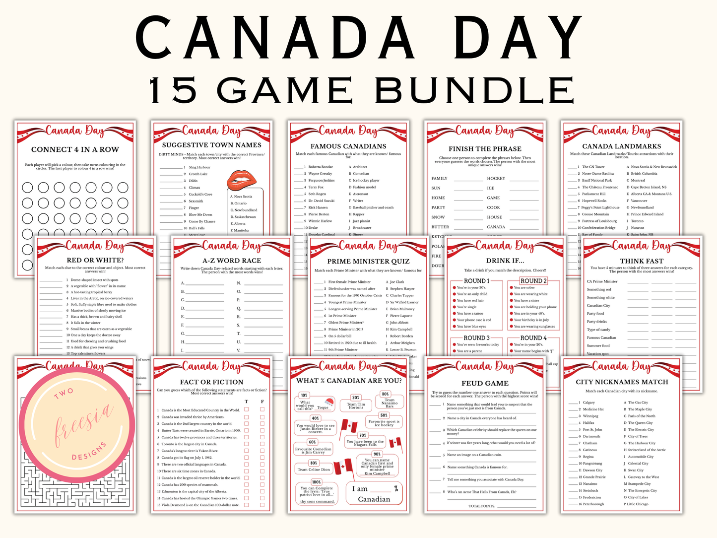 Canada Day Party Games - 15 Games