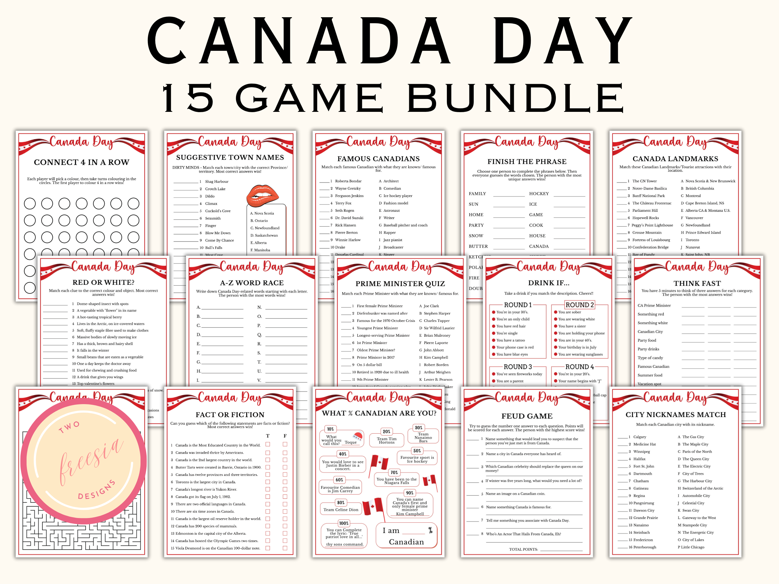 Canada Day Party Games - 15 Games