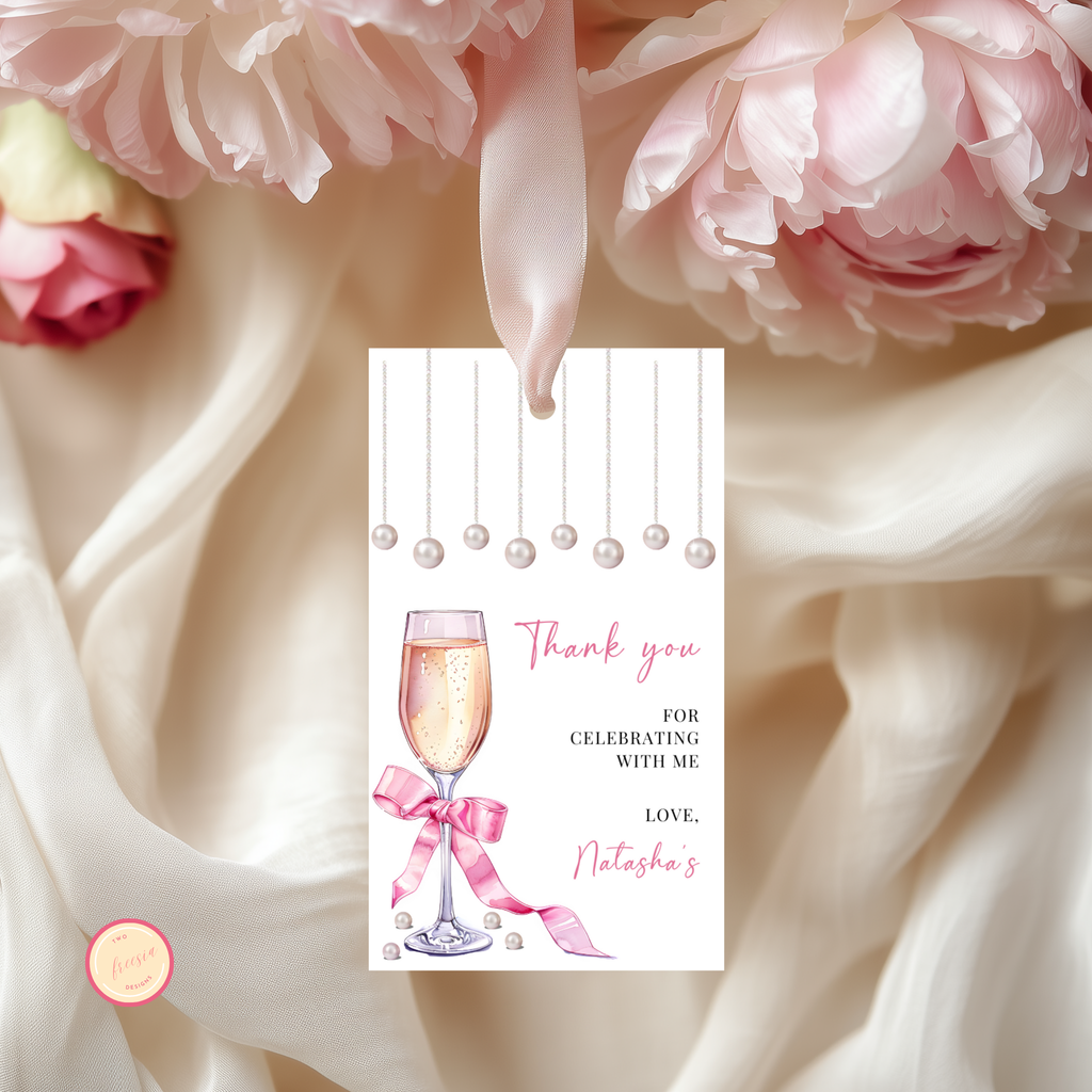21st Birthday Party Favor Tag