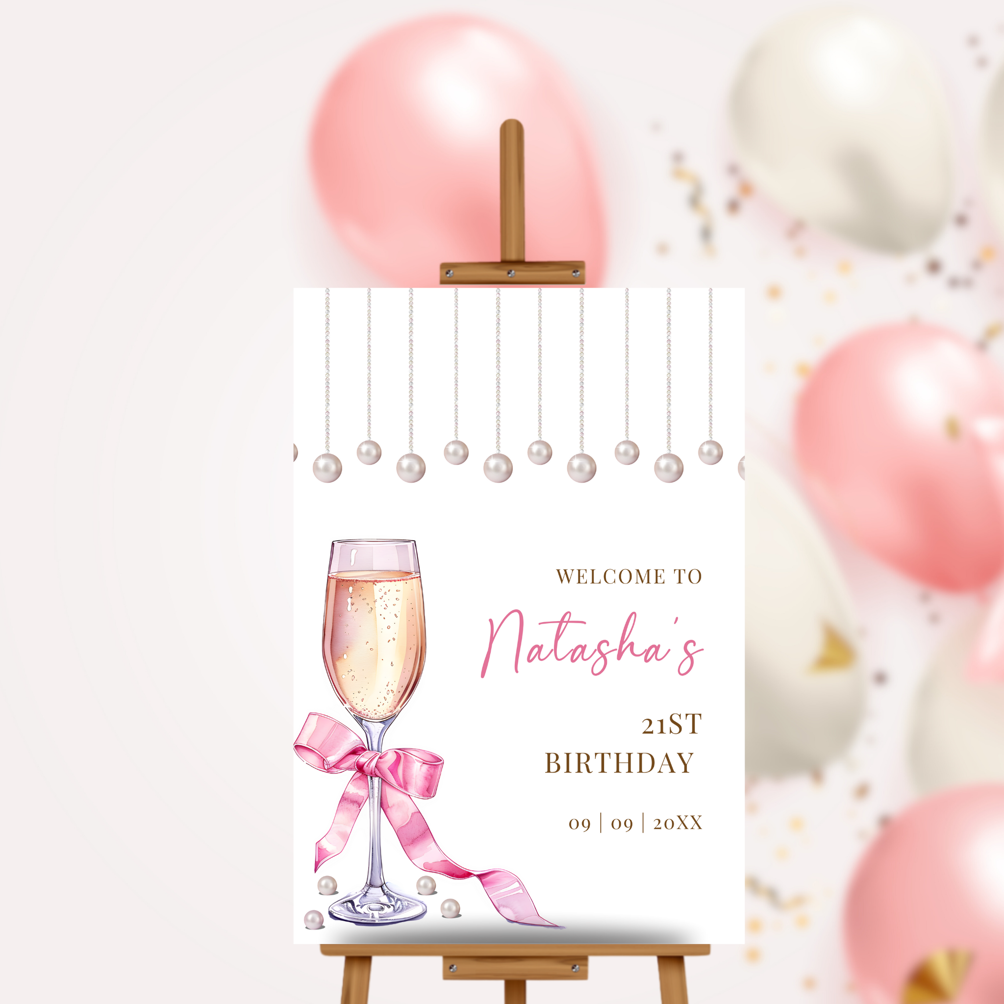 21st Birthday Party Welcome Sign