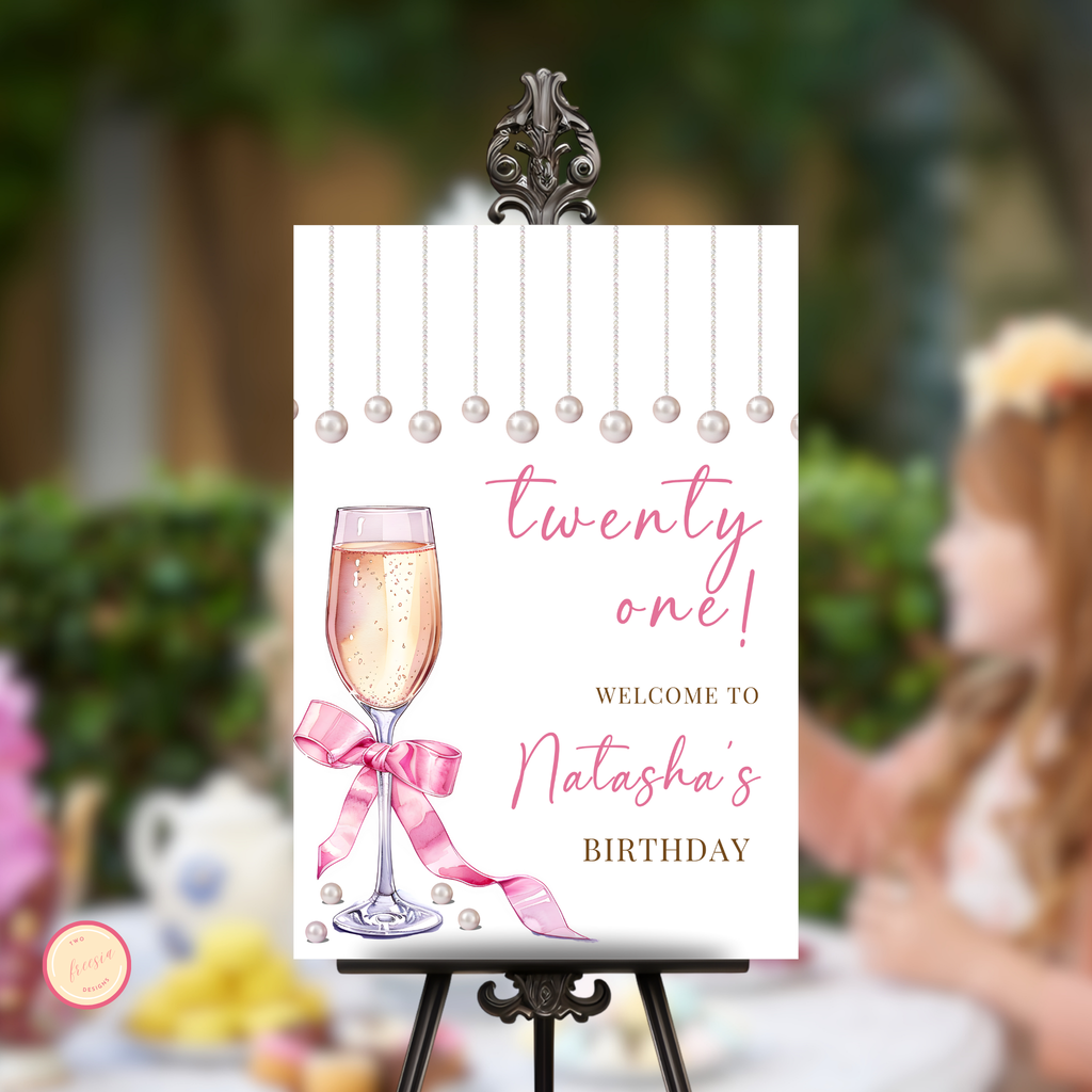21st Birthday Party Welcome Sign