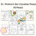 St. Patrick's Day Coloring Pages for Kids - (10 Pages)